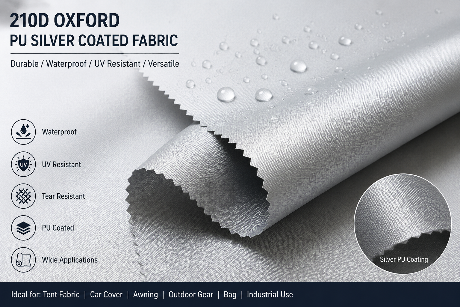 Car cover material solution based on coated Oxford fabric