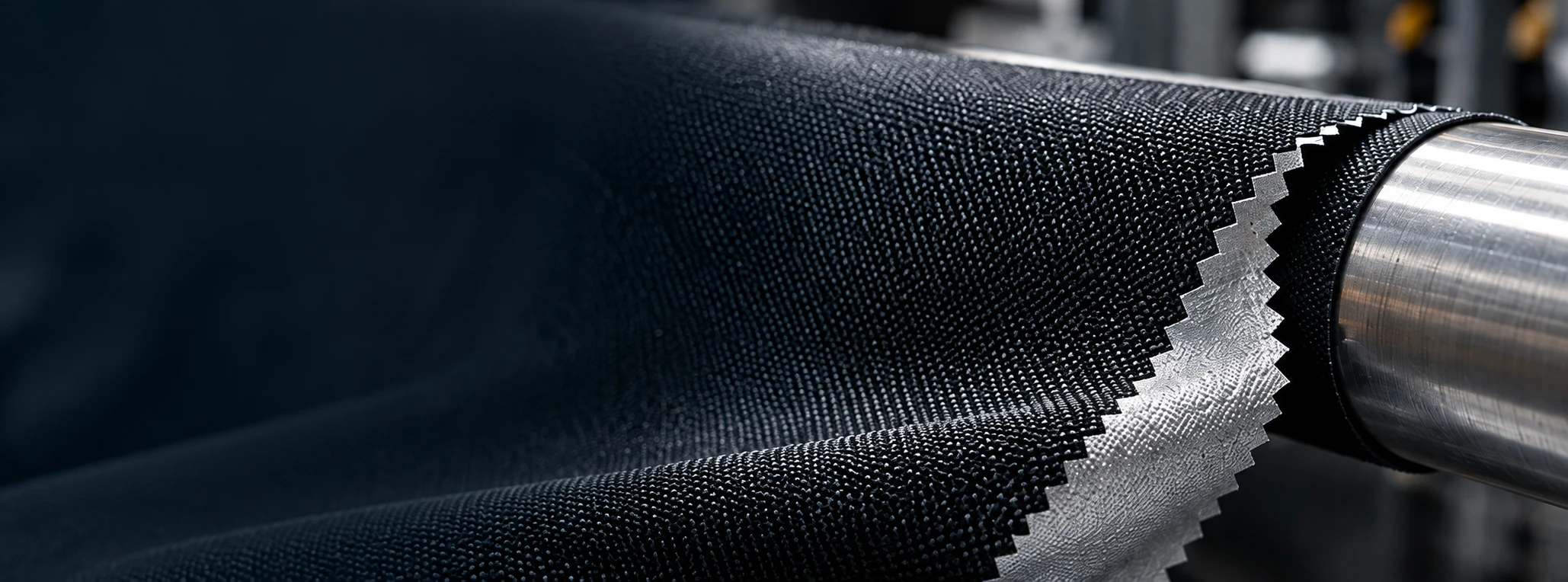 Oxford fabric face and silver-coated reverse on a steel roller